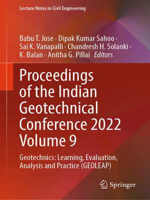 cover image of Proceedings of the Indian Geotechnical Conference 2022 Volume 9